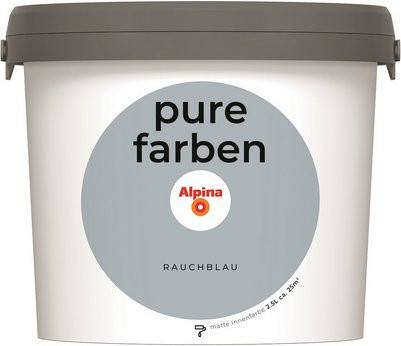 Alpina Wandfarbe Pure Farben Blau Matt 2,5 l - Bild 1