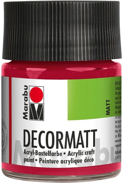 Marabu-Decormatt in Karminrot, 50 ml - Bild 1