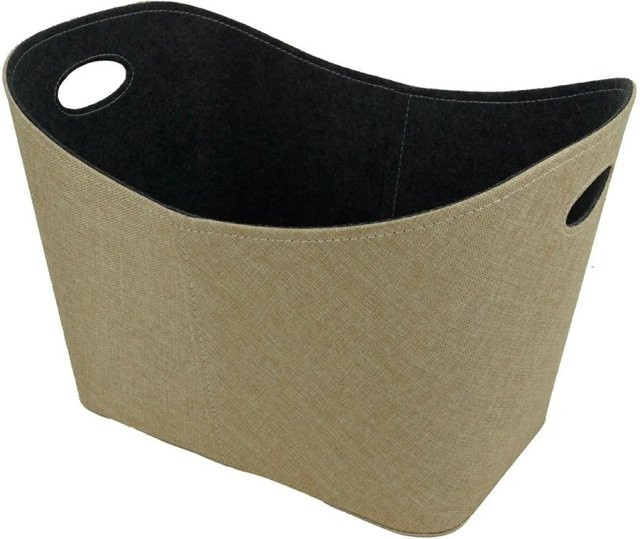 Valo Filzkorb mit Jute in Beige, B/T/H: 55 x 35 x 40 cm - Bild 1