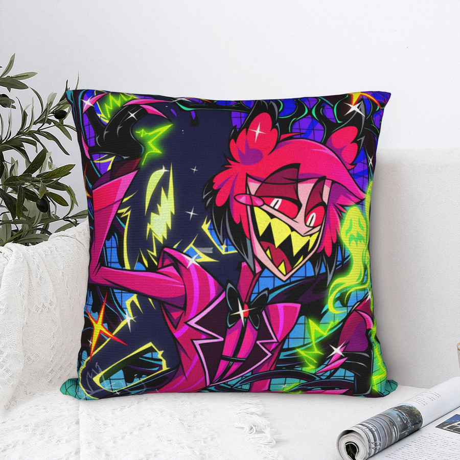 Niedlicher Kissenbezug Relax Vox Hazbin Hotel Design in Multicolor, Peach Skin Material, B/B: 18 x 18 cm - Bild 1