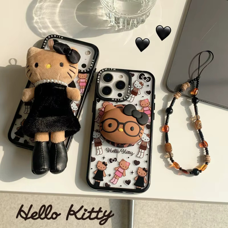 Yi ZHENG Hello Kitty Plüschpuppe Handyhülle mit Magnethalter und Lanyard für iPhone 17 16 15 14 13 Pro Max, Multicolor - Bild 2