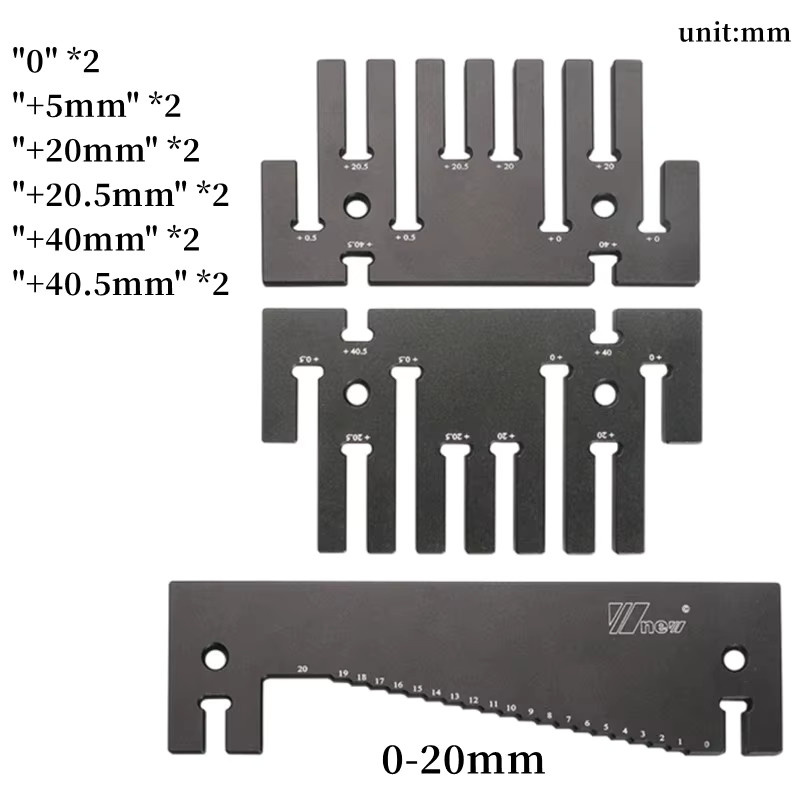 GDART Höhenmesser aus Aluminium für Fräser und Tischkreissäge in Silber und Schwarz mit metrischer und Zoll-Skala - Bild 5