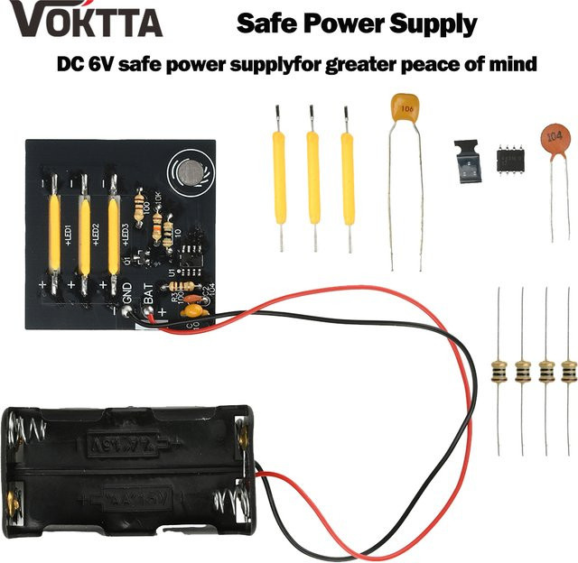 Voktta DC 6V Touch-Schalter Optisches Sensormodul DIY Kit zum stufenlosen Dimmen für elektronische Lötarbeiten - Bild 1