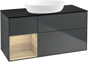 V&B Waschtischunterschrank Finion in Schwarz lackiert, Breite: 120 cm, Tiefe: 50,1 cm, Höhe: 50,1 cm - Bild 1