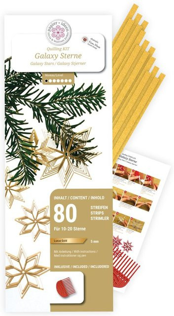 Quilling-Set Galaxy Stars in Gold - Bild 1