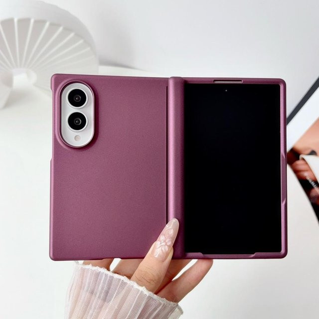 Mooshion Magnetische Schutzhülle in Weinrot für Samsung Galaxy Z Fold 8, Z Fold 7, Z Fold 6 und Z Fold 5 mit metallischem Matt-Finish - Bild 1