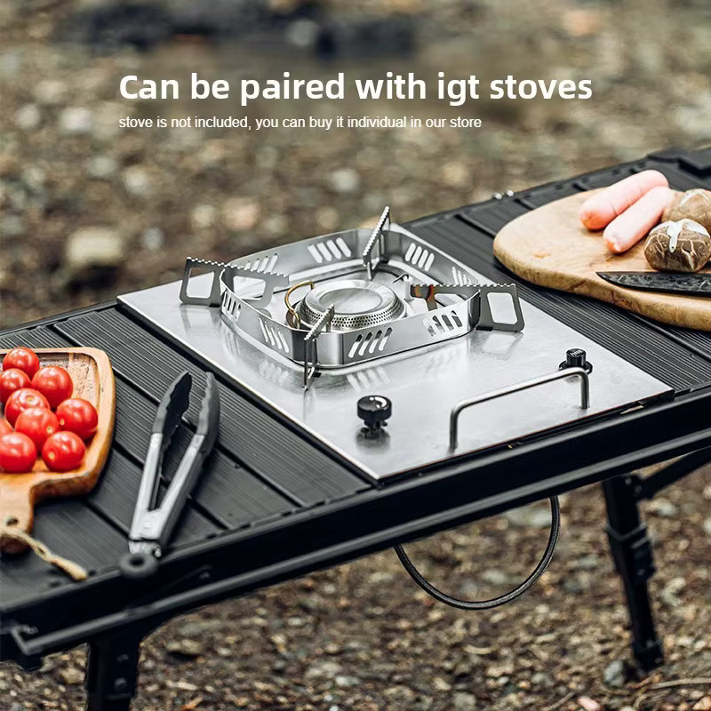 Leaftour Taktischer Klapptisch aus Aluminiumlegierung in Schwarz, verstellbarer und tragbarer Outdoor-Tisch für Garten und Picknick - Bild 3