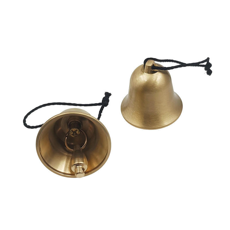 2er Set TOMTOP JMS Hängeglocken aus Metall in Gold mit Schnur als DIY Windspiel und Hängeornament - Bild 1