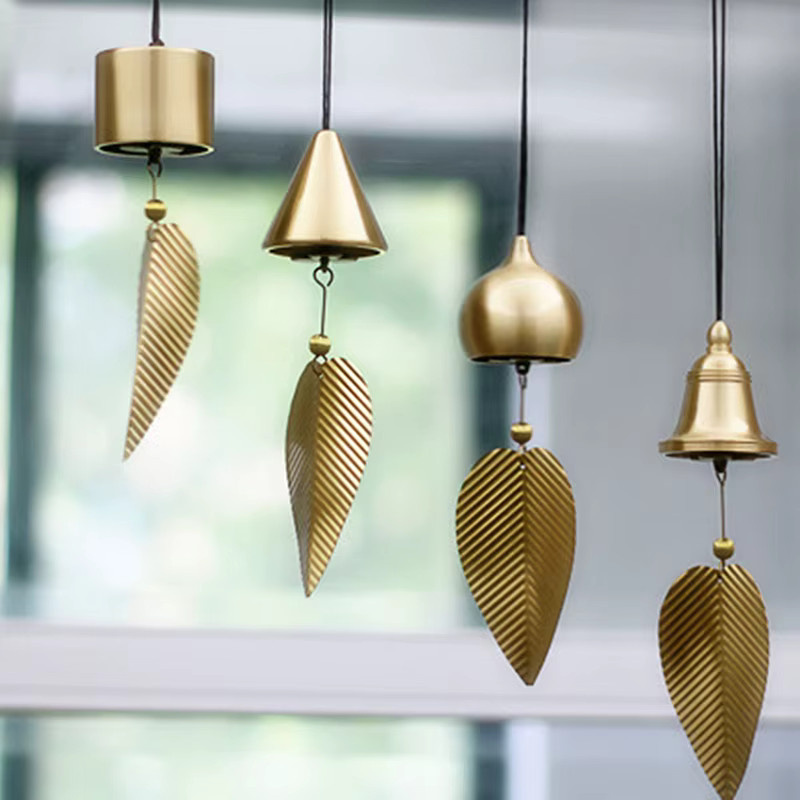 JETTING Japanische Windspiele aus Kupfer in Gold als Hängedekoration für den Garten und Außenbereich - Bild 2