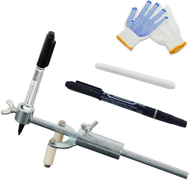 Praktisches Rad-Augenbrauen-Rippen-Linien-Parallel-Zeichenwerkzeug in Silber für Reparatur und Markierung - Bild 1