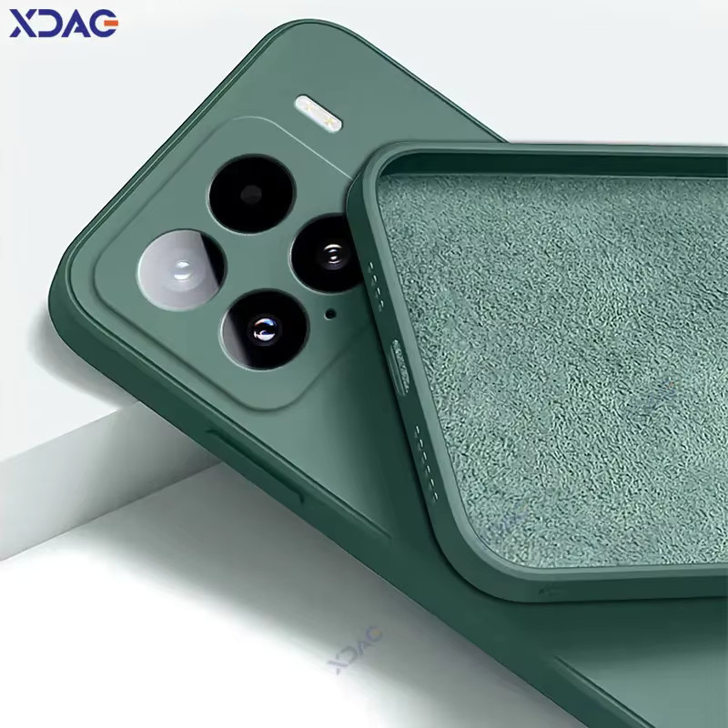 Stoßfeste Flüssigsilikon-Handyhülle für Xiaomi 15 Pro und Xiaomi 15 5G in Rot - Bild 2