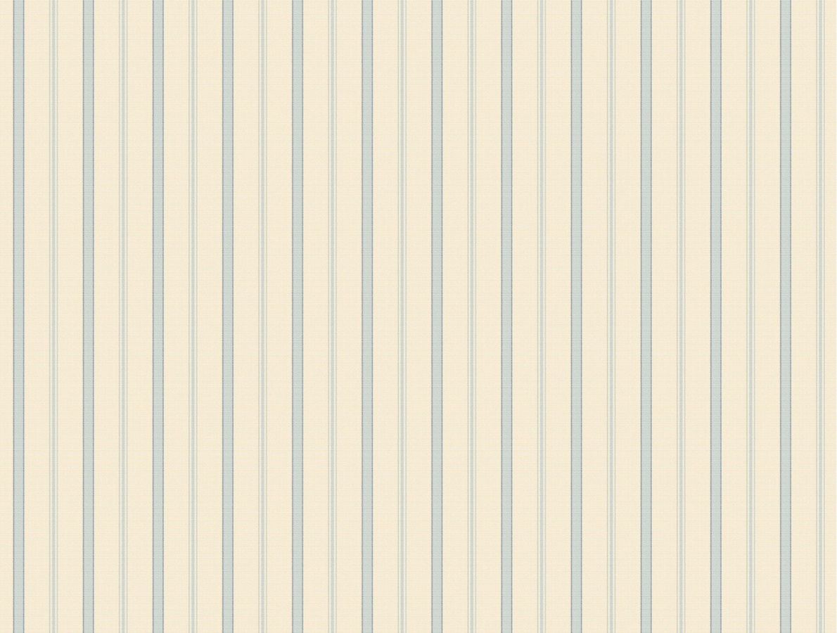 Quenin Tapete Rayure Mademoiselle Porcelaine in Weiß Blau Beige mit Streifenmuster aus Vlies - Bild 1