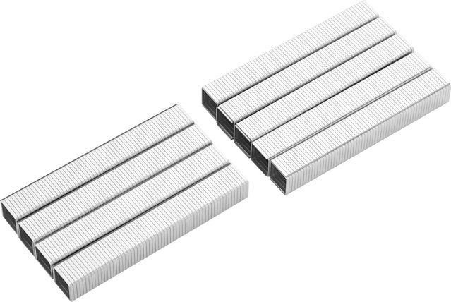 LUX-TOOLS Flachdrahtklammern aus verzinktem Stahl, Farbe: Silber, 700 Stück, Breite: 10,6 mm, Höhe: 14 mm - Bild 1