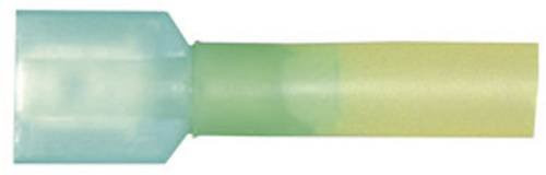 Vogt Verbindungstechnik 3970sh Flachstecker mit Schrumpfschlauch, Blau, Steckbreite: 6,3 mm, Steckdicke: 0,8 mm, 180° Vollisoliert - Bild 1