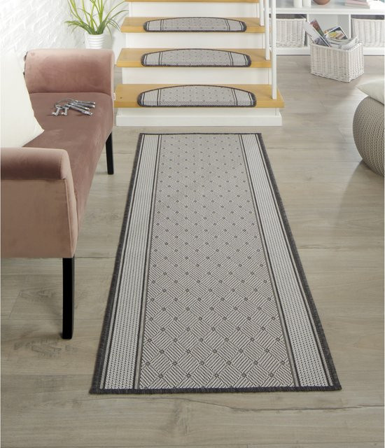 Peyer Syntex Clara Teppich mit Bordüre in Grau/Mehrfarbig, B: 120 cm, L: 170 cm - Bild 1