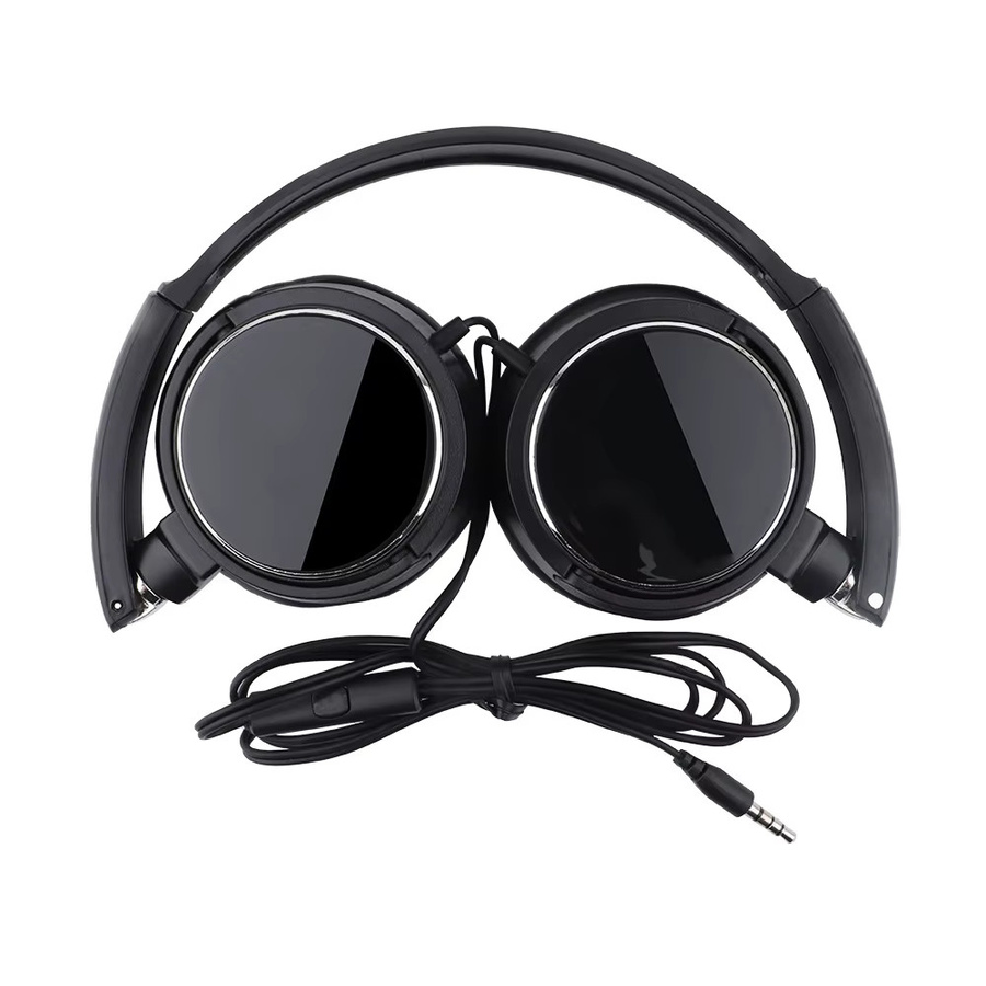 Ockkic Bass-Stereo-Kopfhörer mit Kabel, faltbar und verstellbar, mit 3,5 mm Jack und USB-C, Schwarz - Bild 2