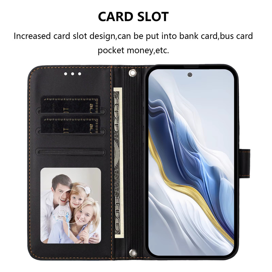 Einfarbige PU-Leder-Schutzhülle mit Kartenfächern und Lanyard für Samsung Galaxy A17 A37 A57 A36 A56 M36 A55 M56 A07 A06 in Blau oder Schwarz - Bild 5