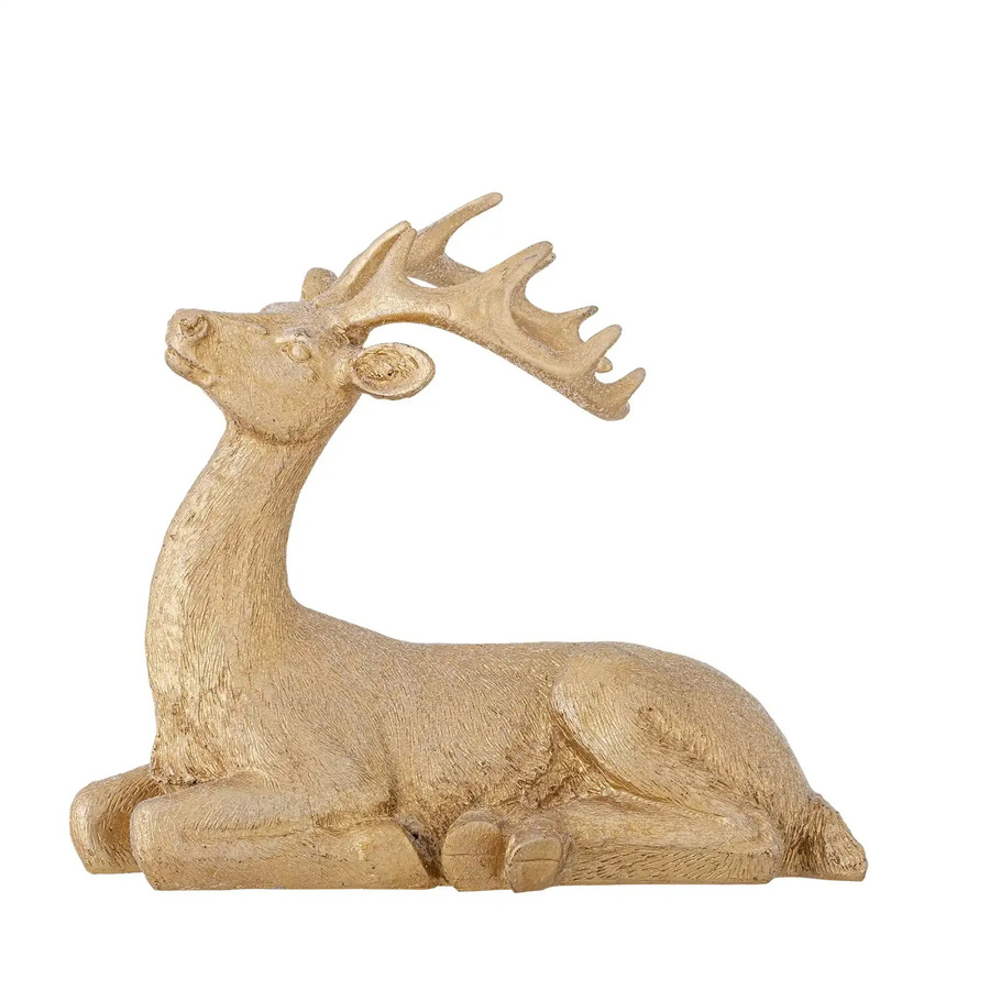 Bloomingville Pranzer Dekorationsfigur Hirsch aus Polyresin, goldfarben, Höhe: 22 cm - Bild 1