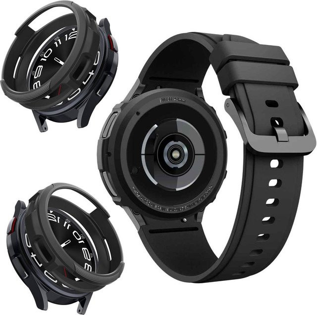 Spigen Uhrenarmband Liquid Air, Silikon, Schwarz, Samsung Galaxy Watch 6 Classic (43 mm) - Bild 1