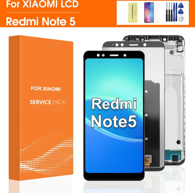 Xiaomi Redmi Note 5 LCD Display Digitizer Montage mit Rahmen in Schwarz für Redmi Note 5 Pro Reparaturteile 5,99 Zoll - Bild 1