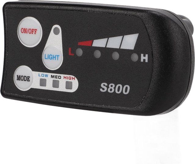 Shoemst S800 LED-Display Bedienfeld für Elektrofahrräder 36V 48V wasserdicht in Grau - Bild 1