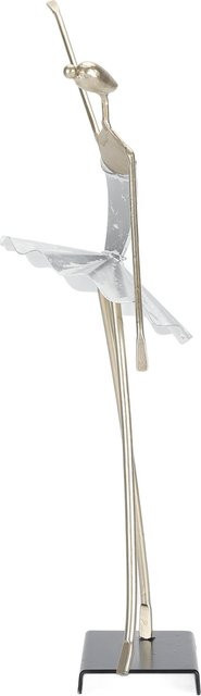 OutsideWorld Balletttänzerin Skulptur A300-1 aus Metall in Weiß und Silber, abstrakte Ballerina Figur für den Tisch - Bild 1