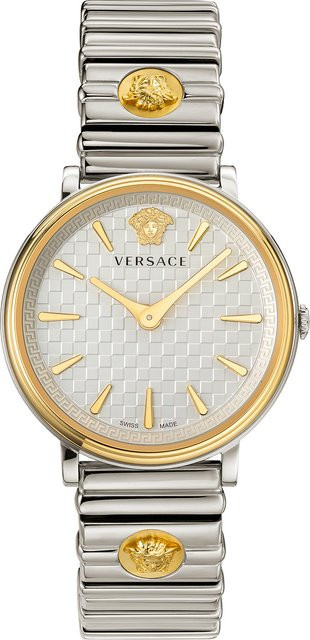 Versace Damenuhr, Quarz, Edelstahl, 38 mm, Weiß, 5 ATM - Bild 1