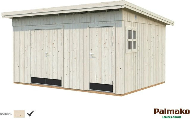 Palmako Elementhaus Kalle Gartenhaus aus Fichtenholz mit Pultdach in Braun B/H/T: 499 x 259 x 330 cm - Bild 1