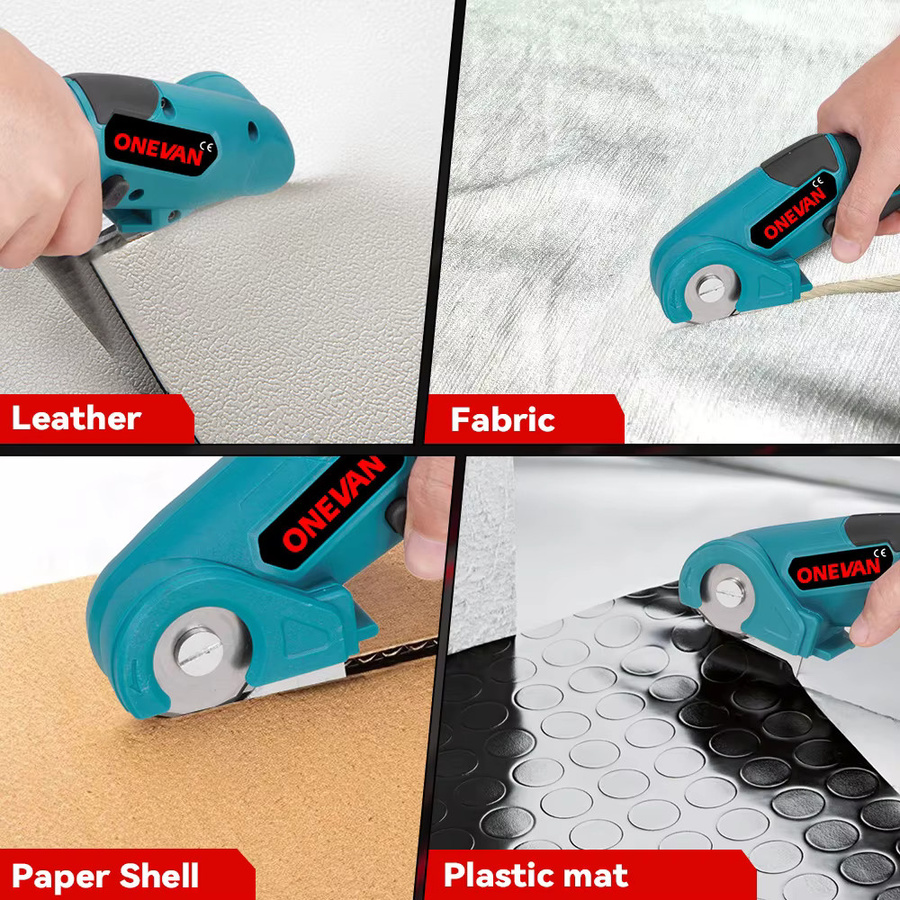ONEVAN Akku-Elektrische Schere 800W Multifunktionale Hand-Stoffschere für Leder und Textilien Kompatibel mit Makita Akku - Bild 6