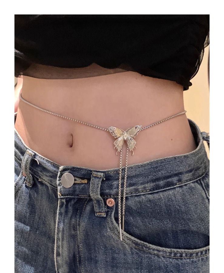 BYSPT Halskette, Schmetterling Anhänger, Kristall, Silber, Damen - Bild 4