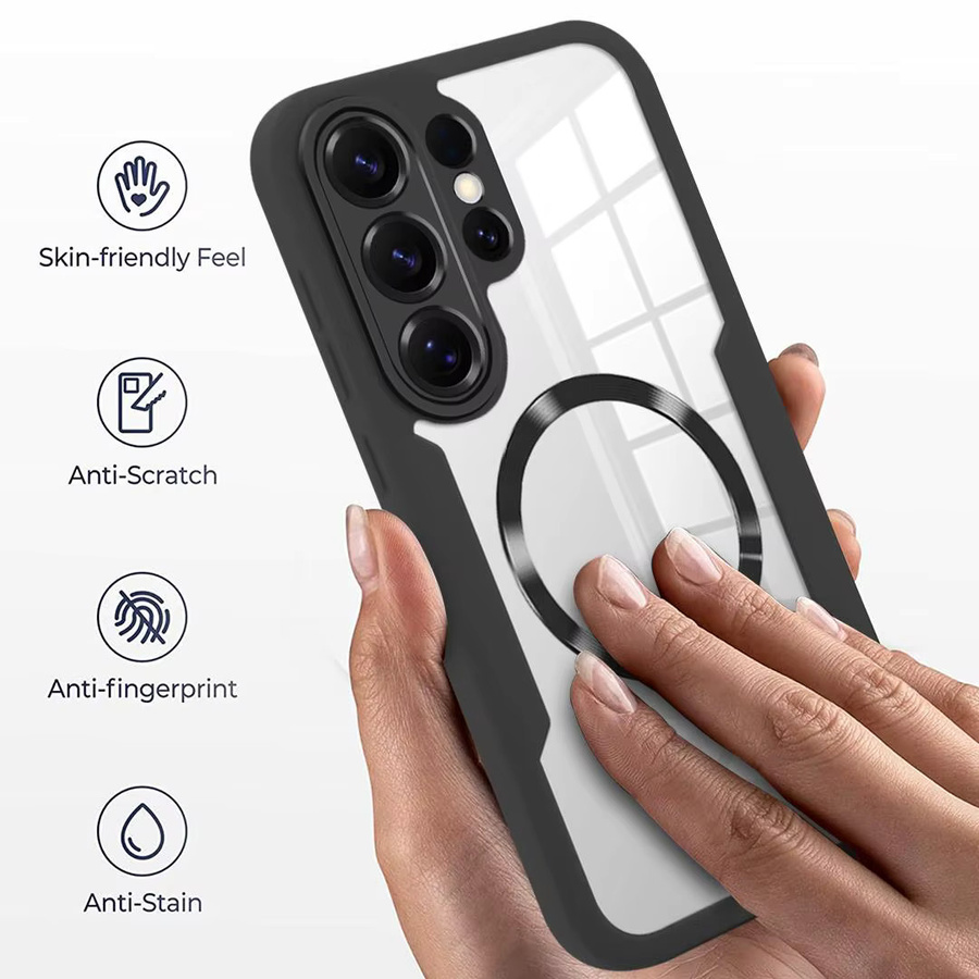 Transparente 360° Vollschutz-Hülle mit MagSafe Kompatibilität für Samsung Galaxy S26 S25 S24 S23 S22 S21 Ultra FE Plus A16 A26 A56 A07 Stoßfänger-Handyhülle - Bild 4
