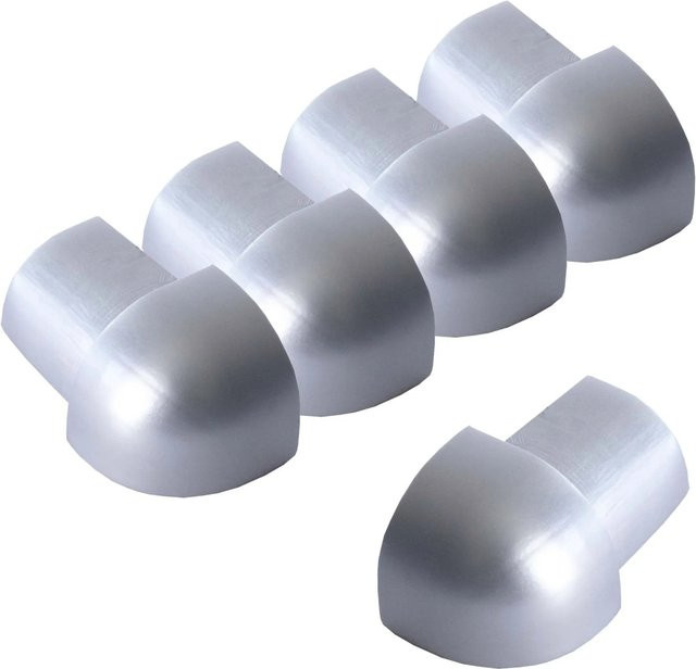 Dalsys Außeneck Fliesenschiene Viertelkreis aus Aluminium in Chrome Silver, Breite: 5 mm, Höhe: 10 mm - Bild 1