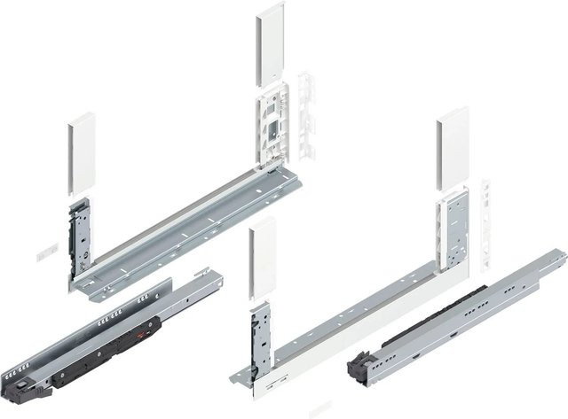 Blum Schubladensystem Legrabox free Höhe C Tip-On Vollauszug in Seidenweiß mit 500 mm Auszug und 70 kg Tragkraft - Bild 1