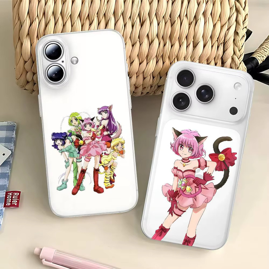 Tokyo Mew Mew Handyhülle für iPhone 11 bis 17 Pro Max Mini Plus, transparente stoßfeste Hülle - Bild 2