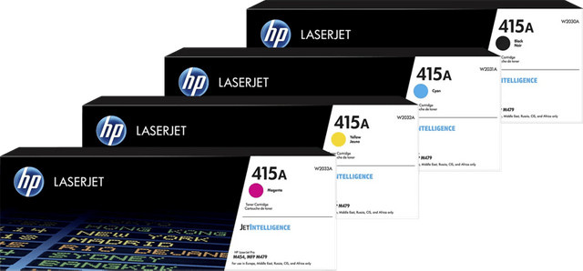 HP Toner-Kombipack 415A Laser-Tonerpatronen in Schwarz, Gelb, Magenta und Cyan - Bild 1