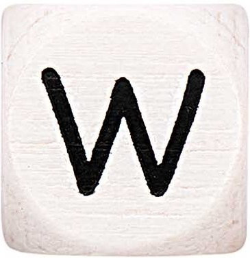 Rico Design Buchstaben Würfel Ahornholz weiß schwarz - Bild 1