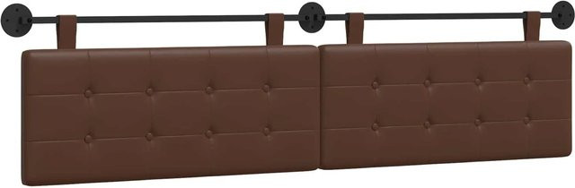 vidaXL Wandmontiertes Polsterpaneel aus Kunstleder in Braun, B/H: 210 x 55 cm - Bild 1