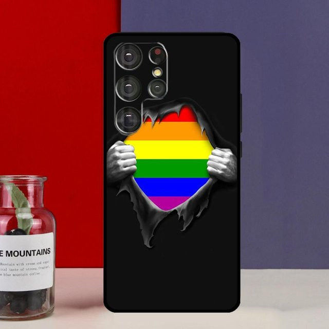 Handyhülle Regenbogen LGBT Design für Samsung Galaxy S25 Ultra S24 S23 S22 S21 S20 S10 S9 Plus und FE in Multicolor - Bild 1