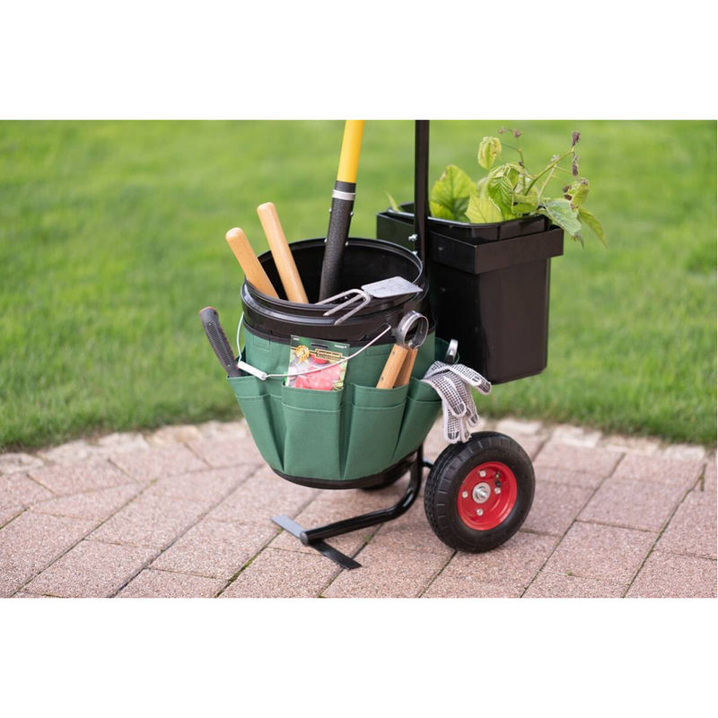 Westmann Universal Gartentrolley und Werkzeughalter, schwarz/grün, B: 40 cm, T: 56 cm, H: 104 cm - Bild 8