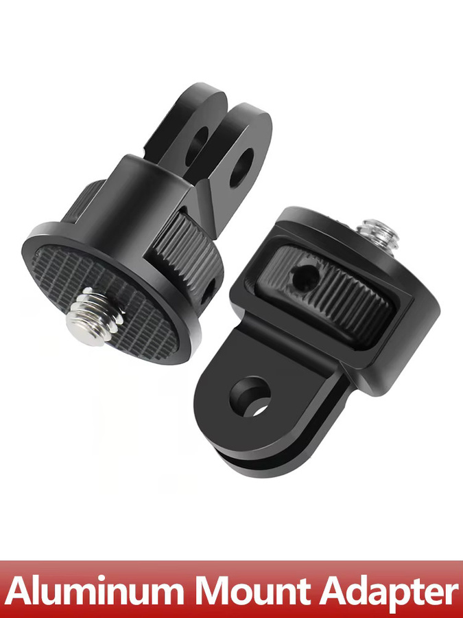 EXSKOF Aluminium Stativ Mount Adapter für GoPro Hero 13 12 11 10 9, Insta360 X2 X3 X4 X5 und DJI Osmo Action, Schwarz - Bild 7