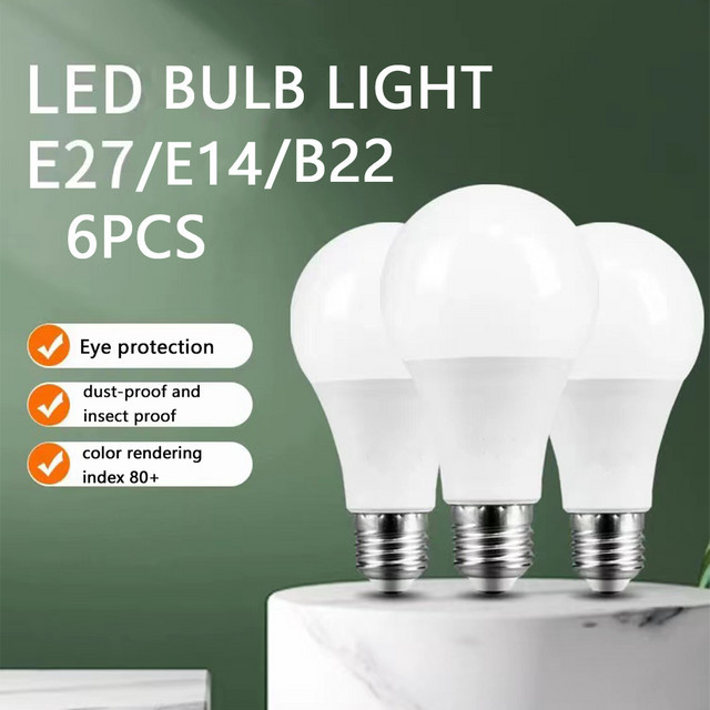 6er Set LED-Leuchtmittel in Weiß mit E14 Fassung und 6W Leistung für dein Zuhause - Bild 1