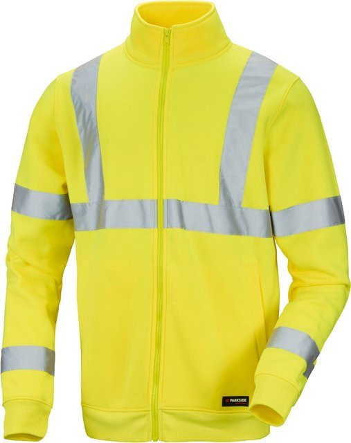 PARKSIDE PERFORMANCE Herren Warnschutz Sweatjacke in Gelb, Größe XL - Bild 1