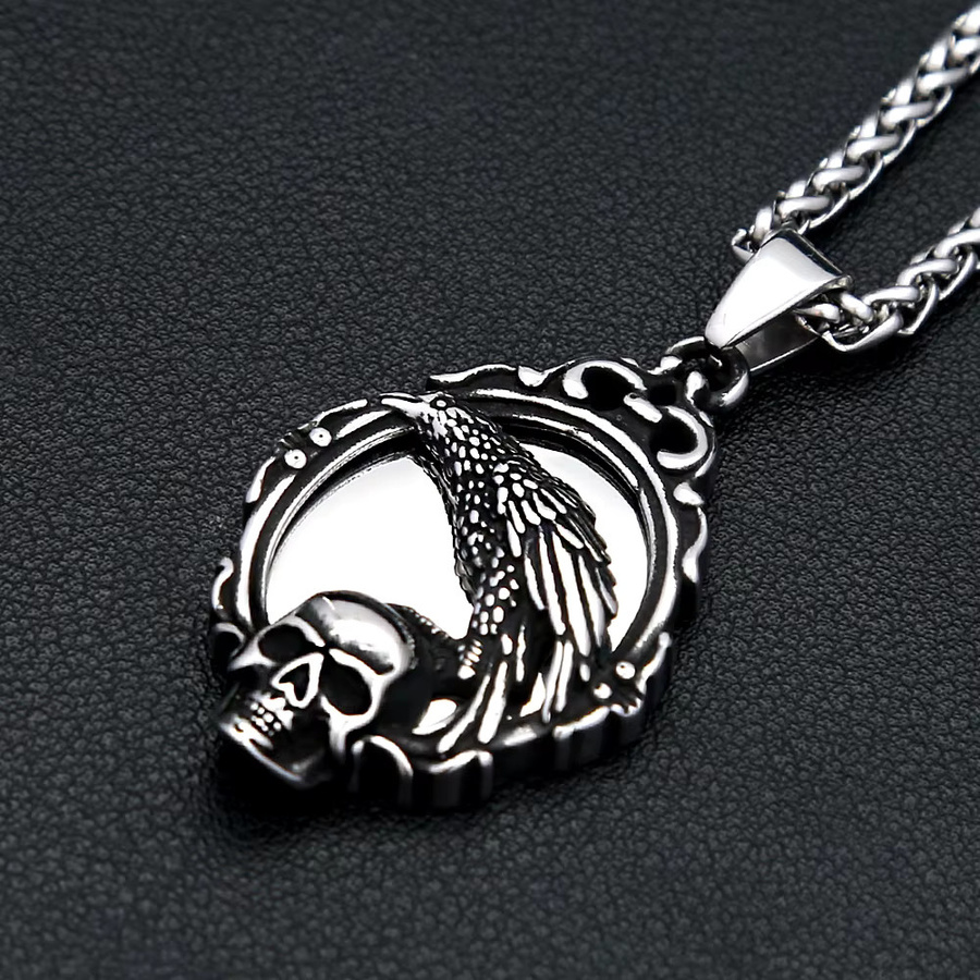 NORTHMAN Anhänger Halskette, Edelstahl, Silber, Vintage, Unisex - Bild 3