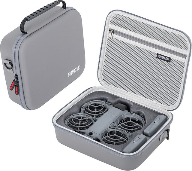 STARTRC Neo 2 tragbare PU-Umhängetasche in Grau für DJI Neo 2 Drohnen und Zubehör als stoßfeste Tasche - Bild 1