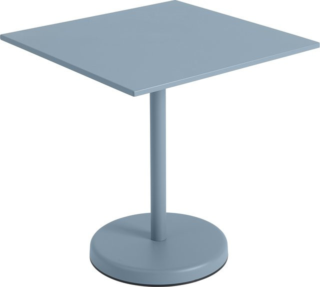Muuto Linear Steel Tisch quadratisch in Blau matt für den Außenbereich - Bild 1