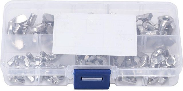 Neoglint Flügelmuttern Set aus Edelstahl in Silber, 50 Stück Befestigungssatz für M3 M4 M5 M6 M8 - Bild 1