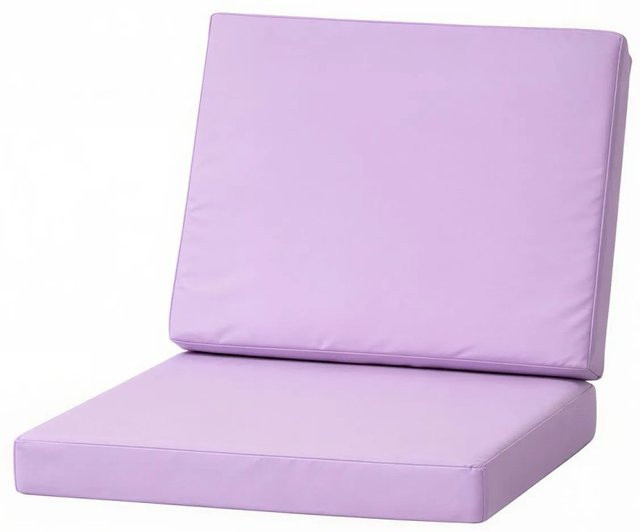 Setgarden Flat 4er Set Sitzkissen für Polyrattan Sessel in Purple mit abnehmbarem Bezug, Sitzkissen B: 50 cm, T: 52 cm, H: 7 cm und Rückenlehne B: 50 cm, H: 56 cm - Bild 1