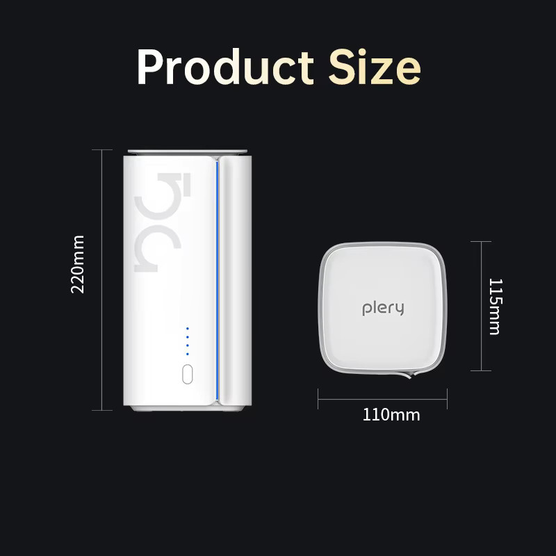 PLERY R642 5G WiFi6 Router in Weiß mit Unisoc UDX710, Dual-Band 2,4GHz und 5,8GHz, CAT19 LTE CPE mit Gigabit LAN für bis zu 32 Geräte gleichzeitig - Bild 5