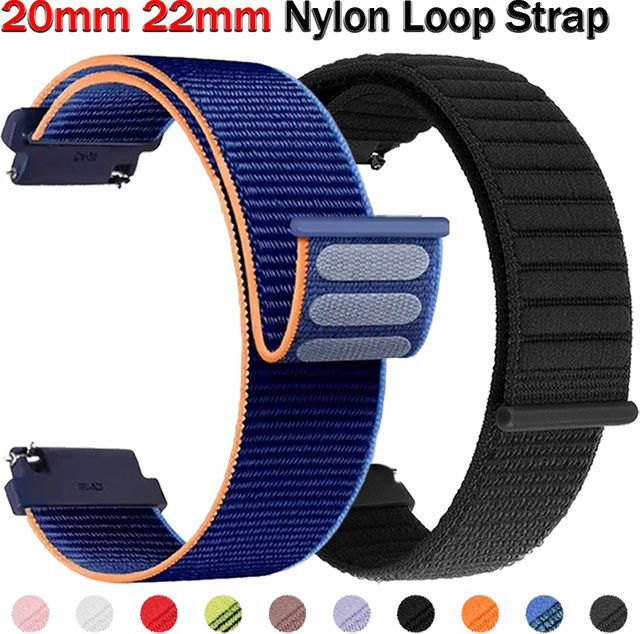COLMI Uhrenarmband Nylon, Schwarz, Unisex, 20mm, 22mm - Bild 1