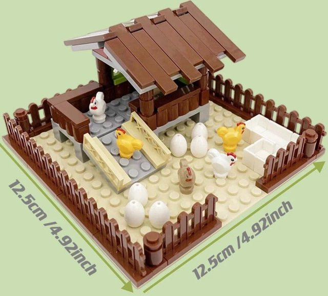 MOC Hühnerstall Hühnerhaus, Bausteine, ab 3 Jahren - Bild 1